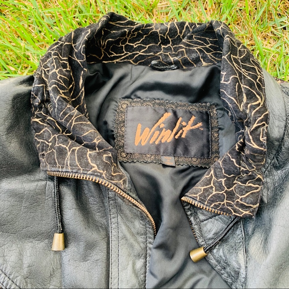 Vintage Genuine Butter Leather Black Bomber Jacket - Picture 6 of 16